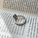 ANILLO CELLINI PLATA CON ORO Y CRISTAL