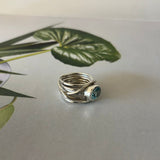 ANILLO FOGGIA TOPACIO AZUL