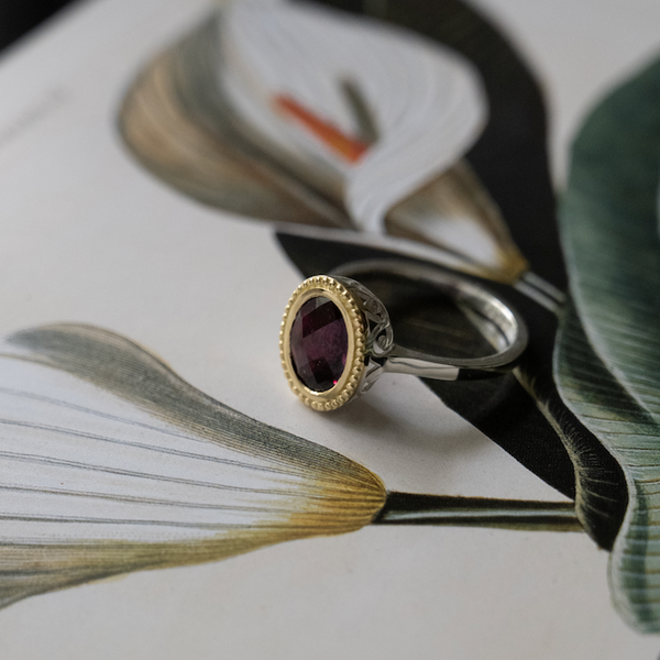 ANILLO FIAMMA GRANATE