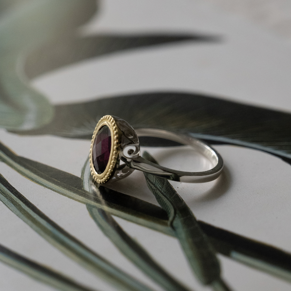 ANILLO FIAMMA GRANATE