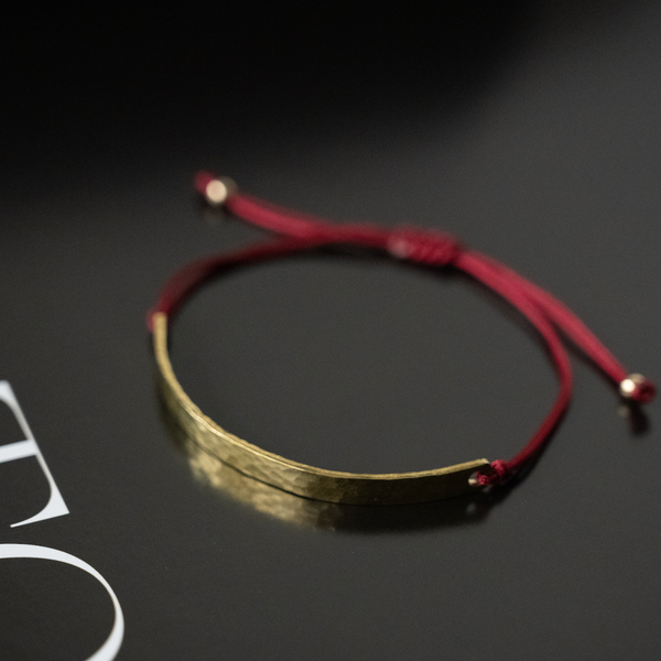 PULSERA CORDA ROJA BRONCE