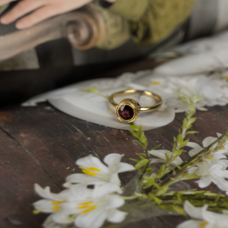 ANILLO CLEMENTINA TURMALINA ROSADA