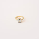 ANILLO NICOLETTA AGUA MARINA CUADRADA