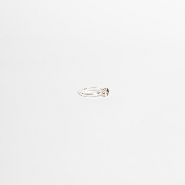 ANILLO CELLINI PLATA CON ORO Y TOPACIO FUMÉ