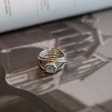 ANILLO FOGGIA TOPACIO AZUL