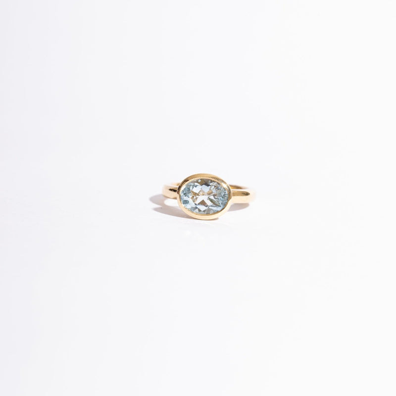 ANILLO GIOLINO AGUA MARINA