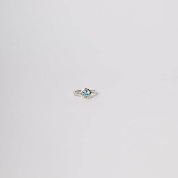 ANILLO SIBARI TOPACIO AZUL REDONDO GRANDE ( PRE ORDER)