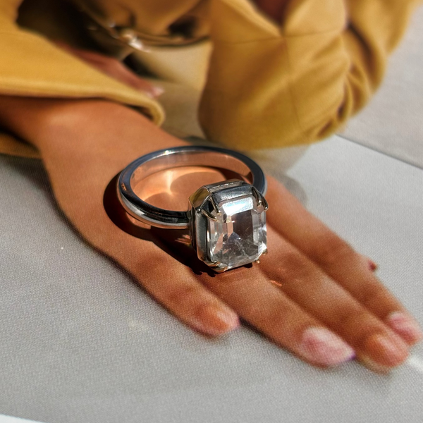 ANILLO TOPACIO BLANCO