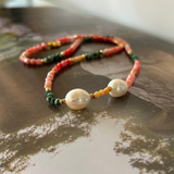 COLLAR PEROLA CORAL