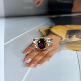 ANILLO AURA GRANATE