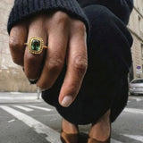 ANILLO SCALZO TURMALINA VERDE (PRE ORDER)