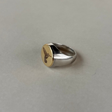 ANILLO DE SELLO PLATA CON ORO