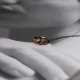 ANILLO DUNA 3 PIEDRAS BRONCE
