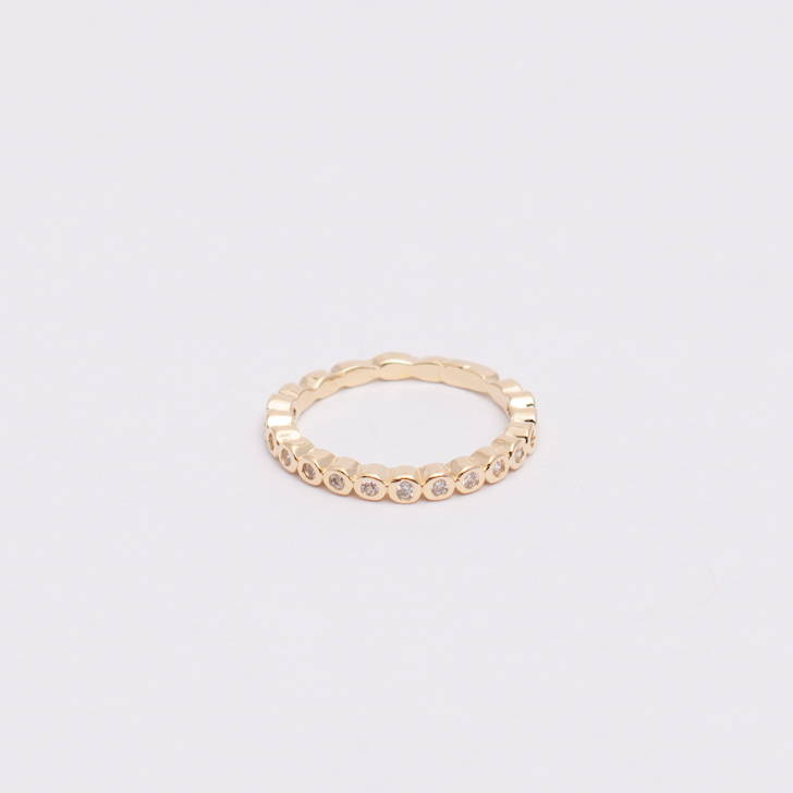 ANILLO MAZA ENCHAPADO EN ORO BRILLO