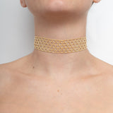 CHOKER LAMA MARRUECOS DORADO